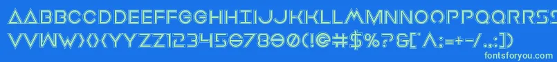 Earthorbiteracad Font – Green Fonts on Blue Background