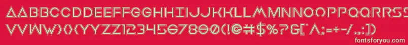 Earthorbiteracad Font – Green Fonts on Red Background