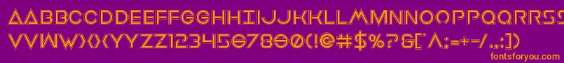 Earthorbiteracad Font – Orange Fonts on Purple Background