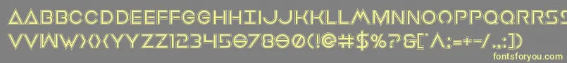 Earthorbiteracad Font – Yellow Fonts on Gray Background