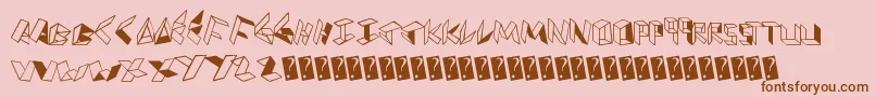 Paperfolder Font – Brown Fonts on Pink Background