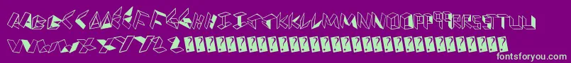 More about Paperfolder Font Paperfolder Font – Green Fonts on Purple Background