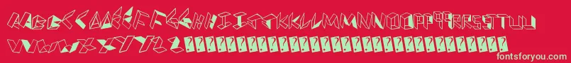 Paperfolder Font – Green Fonts on Red Background