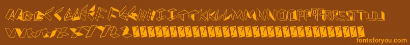 Paperfolder Font – Orange Fonts on Brown Background