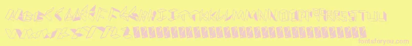 Paperfolder Font – Pink Fonts on Yellow Background