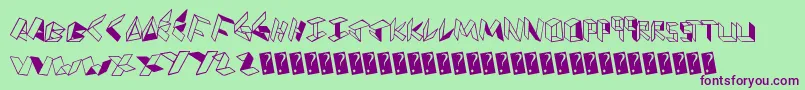 Paperfolder Font – Purple Fonts on Green Background