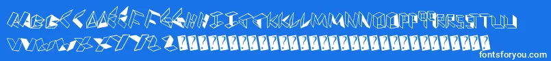 Paperfolder Font – White Fonts on Blue Background