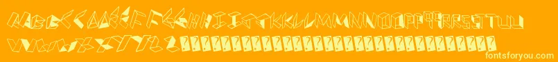 More about Paperfolder Font Paperfolder Font – Yellow Fonts on Orange Background
