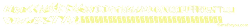 Paperfolder Font – Yellow Fonts on White Background