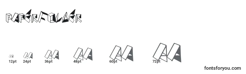 Paperfolder Font Sizes
