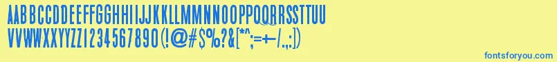 WhiteElephant Font – Blue Fonts on Yellow Background