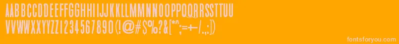 WhiteElephant Font – Pink Fonts on Orange Background