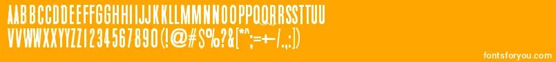 WhiteElephant Font – White Fonts on Orange Background