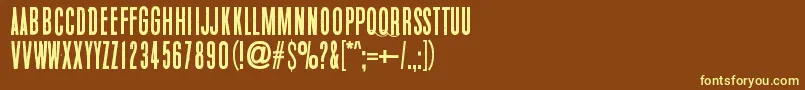 WhiteElephant Font – Yellow Fonts on Brown Background
