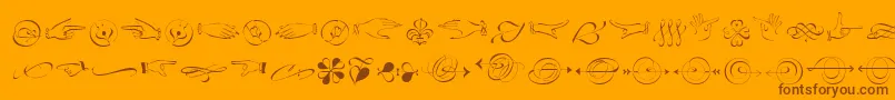 LinotypezapfinoOrnaments Font – Brown Fonts on Orange Background