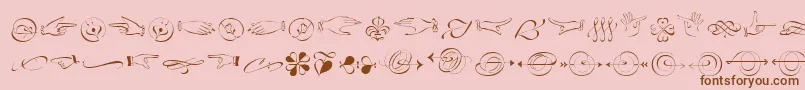 LinotypezapfinoOrnaments Font – Brown Fonts on Pink Background