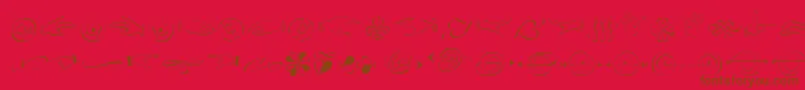 LinotypezapfinoOrnaments Font – Brown Fonts on Red Background