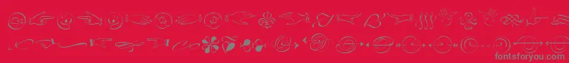 LinotypezapfinoOrnaments Font – Gray Fonts on Red Background