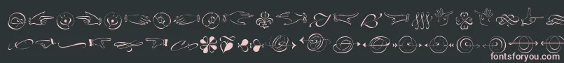 LinotypezapfinoOrnaments Font – Pink Fonts on Black Background