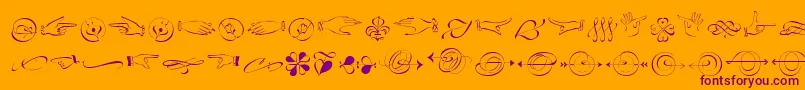 LinotypezapfinoOrnaments Font – Purple Fonts on Orange Background