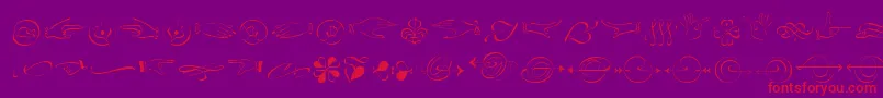 LinotypezapfinoOrnaments Font – Red Fonts on Purple Background