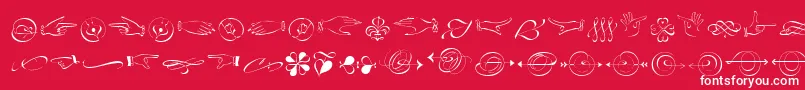 LinotypezapfinoOrnaments Font – White Fonts on Red Background