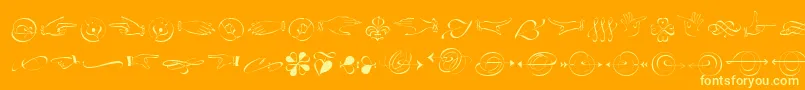 LinotypezapfinoOrnaments Font – Yellow Fonts on Orange Background