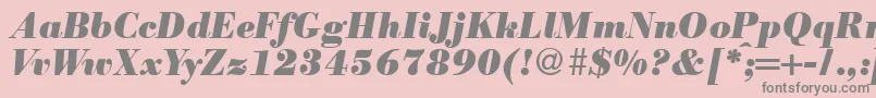 fuente ModernbodoniheavyRegularitalic – Fuentes Grises Sobre Fondo Rosa