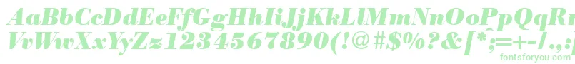 Fonte ModernbodoniheavyRegularitalic – fontes verdes