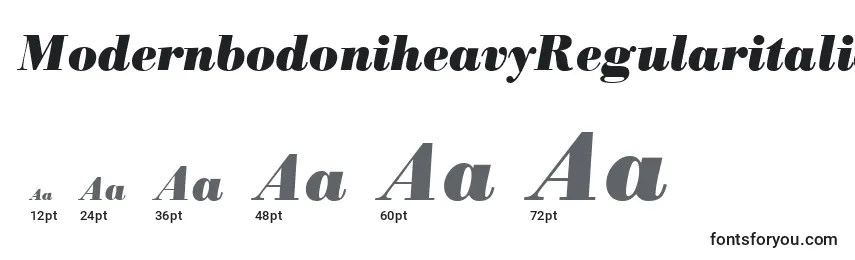Размеры шрифта ModernbodoniheavyRegularitalic