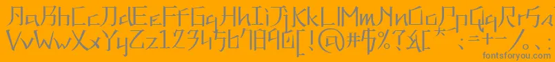 フォントKaneiwaAlpRegular – オレンジの背景に灰色の文字