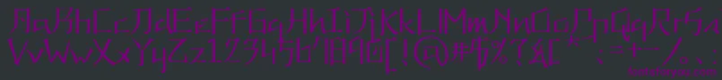 KaneiwaAlpRegular Font – Purple Fonts on Black Background