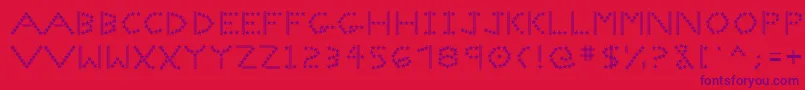 Spangledmast Font – Purple Fonts on Red Background