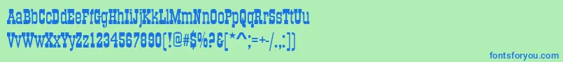 Oldtowneno536d Font – Blue Fonts on Green Background