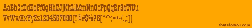 Oldtowneno536d Font – Brown Fonts on Orange Background