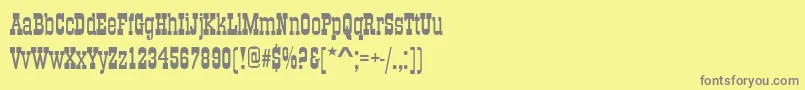Oldtowneno536d Font – Gray Fonts on Yellow Background