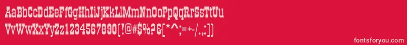 Oldtowneno536d-fontti – vaaleanpunaiset fontit punaisella taustalla