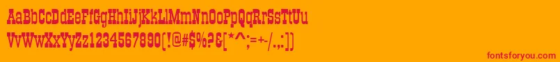 Oldtowneno536d Font – Red Fonts on Orange Background