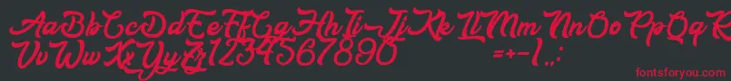 RainmakerInTheShadow Font – Red Fonts on Black Background