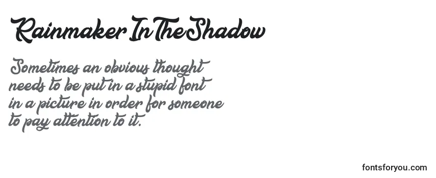 Review of the RainmakerInTheShadow Font