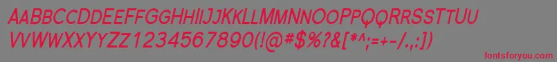 Florsn27 Font – Red Fonts on Gray Background