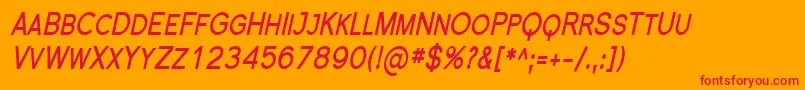 Florsn27 Font – Red Fonts on Orange Background