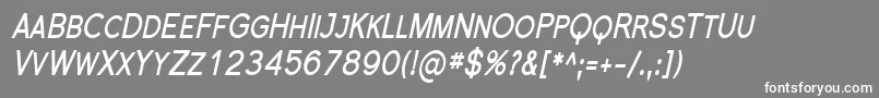 Florsn27 Font – White Fonts on Gray Background