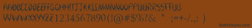 Шрифт RoyalInferno – чёрные шрифты на коричневом фоне