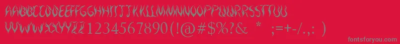 RoyalInferno Font – Gray Fonts on Red Background