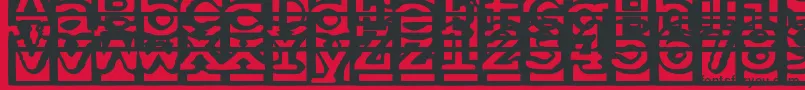 OneAndAHalfFeetUnder Font – Black Fonts on Red Background
