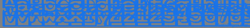 Шрифт OneAndAHalfFeetUnder – синие шрифты на сером фоне