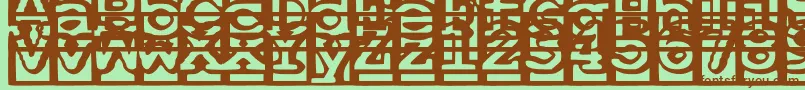 OneAndAHalfFeetUnder Font – Brown Fonts on Green Background