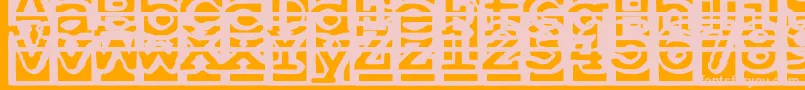 OneAndAHalfFeetUnder Font – Pink Fonts on Orange Background