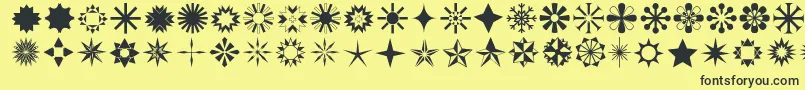 Starsone Font – Black Fonts on Yellow Background